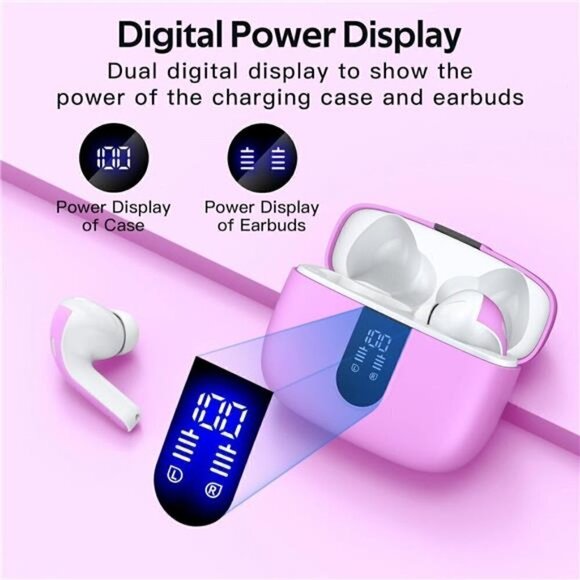 Bluetooth Headphone Wireless Earbud Airpods Pro 2 Charging Case Waterproof PINK - Picture 3 of 6